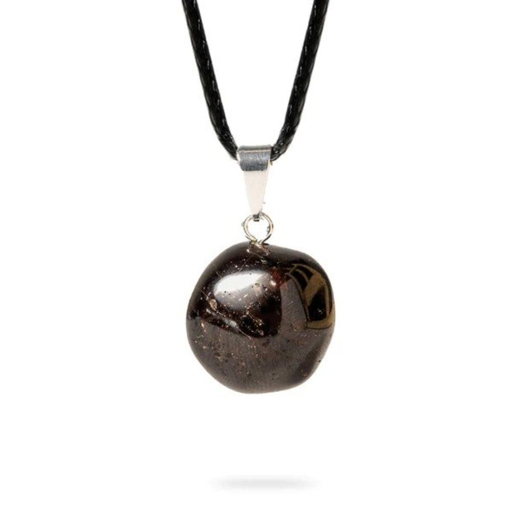 Red Garnet Tumbled Stone Necklace | Inspire Passion, Creativity, and Balance
